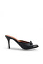 Lyra Amara Women's Thin Heeled Slippers 0012718 Black Skin - 4