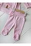 100% Cotton 0-3 Months Newborn Baby Girl Hospital Release Set of 3 - 4