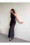 One-Shoulder Body-Hugging Design, Equivalent Satin Drape Skirt, Long Fishtail Form, Stylish Evening Gown. - 3
