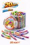 20 Pieces of Mini Candy Fruity Soft Candy Mixed Color Mini Yum Candy Set