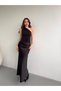 One-Shoulder Body-Hugging Design, Equivalent Satin Drape Skirt, Long Fishtail Form, Stylish Evening Gown.