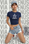 We Should All Be Feminists Printed 100% Cotton Lycra Slim Fit Short Sleeve Crew Neck Tee Crop Body