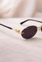 Raven Unisex Women's and Men's Metal Uv400 Protected Oval Round Sunglasses with Case and Cleaning Cloth as a Gift - 5
