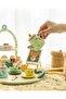 14-Piece Wooden Vintage Tea and Presentation Set - 5