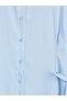 Lcw Modest Mavi Beli Tie-Detail Modal Mixed Shirt Dress - 4