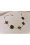 316L Steel Adjustable Chain Bracelet, 17-22 Cm, Women's Accessory, Gold Plated, Black Clover Model - 5