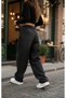 Baggy Buckle Detailed Loose Fit - Wide Leg - Jean Denim Trousers Comfortable Seasonal Casual - 3