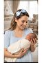 Blue Maternity Crown with Satin Bow - Mother Baby Hospital Discharge Hair Accessory