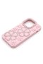 iPhone 14 Pro Case Flower Patterned Stoned Silicone Cover - 3