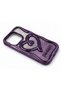 iPhone 14 Pro Case Heart Patterned Shiny Silicone Cover with Stand - 2