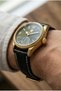 Special Color Dial Wristwatch |   39mm Steel Case, Black Leather Band, Dark Green - 3