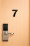Apartment -Hotel- Wall - Door Numbers from 1 to 9 3 mm Black Plexi 10cm Self-Adhesive - 6