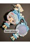 2-in-1 Cute Anime Girl Character Hanging Comb Keychain Bag Ornament Blue - 3