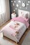 Ballerina Capybaras Patterned Single Baby Kids Bedding Set - 3