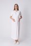 New Season Ecru Lace Summer Special Design 100% Cotton Full Length Maternity Postpartum Robe Nightgown Set - 3