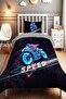 Women's Biker Patterned Single Baby Kids Bedding Set