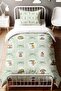 Capybara Patterned Single Baby Kids Bedding Set with Bow - 2