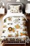 Cheerful Forest Patterned Single Baby Kids Bedding Set - 2