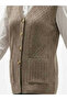 Hair Knitted Patterned Knitwear Vest / Mink - 4