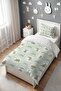 Capybara Patterned Single Baby Kids Bedding Set with Bow - 3