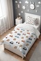 Small Driving Pattern Single Baby Kids Bedding Set - 3