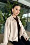 Zr Oversize Beige Suede Bomber Jacket - 5