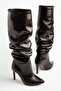 Syt-2003 Brown Croco Bellows Thin Heeled Daily Boots - 4
