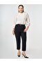 Elastic Waist Skinny Leg Trousers Black