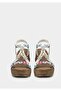 White Women's Heeled Sandals - 3