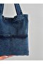 New Season Denim Quality Shoulder Bag with Front Pocket. Length 40 Cm/ Width 35 cm - 4