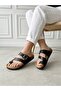 Unisex Genuine Leather Slippers – Orthopedic Anatomical Cork Sole with Flip-Flop Design - 4