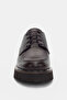 Calder Genuine Leather Lace-Up Women's Loafer - Brown - 3