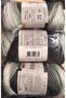3 Pieces of Favorite Batik Hand Knitting Yarn 100 Gr 904 Gray Black and White - 3