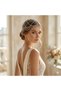 Elegant Crystal Stone Frontlet Model Bridal Hair Accessory Henna Night and Evening Dress Hair Accessory - 5
