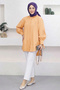 8511 - Poplin Pleated Women's Shirt with Hidden Buttons