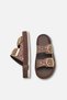Celeste Vellini Brown Suede Stone Women's Stylish Double Buckle Orthopedic Comfortable Straw Ergonomic Non-Slip Sole Slippers - 4
