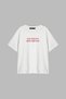 Eat Italian Kiss French Printed Relaxed Fit White Women's Tshirt