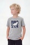 Boy's Crew Neck T-Shirt with Print Detail and Short Sleeves - 2