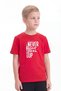 Boy's Crew Neck T-Shirt with Print Detail and Short Sleeves - 2