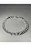 Two Row Waterway Steel Bracelet - Silver Double Row Tennis Bracelet - 4