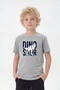 Boy's Crew Neck T-Shirt with Print Detail and Short Sleeves