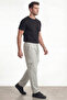 Men's Gray Parachute Fabric Cargo Pants with Pockets, Adjustable Leg Clips, Baggy Pants - 6