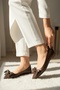 Naomi Brown Double Bow Short Heeled (1.5 cm) Pointed Toe Casual Ballerinas - 6