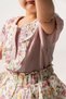 Baby Girl Summer Flexible Fabric Muslin Floral Patterned Shorts Skirt 2-Piece Set - 2