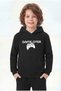 Hooded Kangaroo Pocket Sweatshirt for Boys with Print Detail - 3