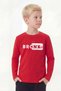 Zero Neckline Long Sleeve Sweatshirt for Boys with Print Detail - 2