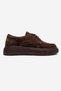 Mareon Brown Suede Genuine Leather Lace-Up Women's Casual Shoes - 4