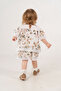 Baby Girl Summer Floral Patterned Muslin Set - 3