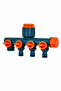 4-Outlet Faucet Connection Apparatus with Valve Compatible with 1/2-3/4-1" Faucets Ae109 - 5