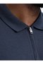 Men's Large Size Navy Blue Polo Collar T-Shirt Casual 12284618 - 6
